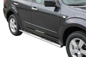 Side Bars | geschikt voor Subaru | Forester 08-11 5d suv. / Forester 11-13 5d suv. | rvs zilver Oval Grand Pedana RVS