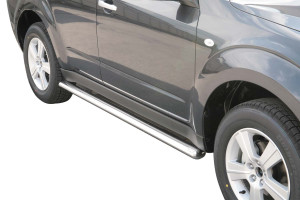 Side Bars | geschikt voor Subaru | Forester 08-11 5d suv. / Forester 11-13 5d suv. | rvs zilver Oval Side Protection RVS