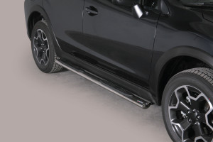 Side Bars | geschikt voor Subaru | XV 12-17 5d suv. | rvs zilver Oval Grand Pedana RVS