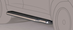 Side Bars | geschikt voor Suzuki | Grand Vitara 98-05 5d suv. | zwart Side Protection RVS