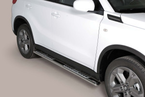 Side Bars | geschikt voor Suzuki | Vitara 15-18 5d suv. | rvs zilver Design Side Protection RVS