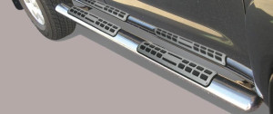 Side Bars | geschikt voor Toyota | Hilux D.C. 06-12 4d pic. / Hilux D.C. 12-16 4d pic. | rvs zilver Design Side Protection RVS