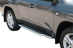 Side Bars | Toyota | Land Cruiser V8 08-12 5d suv. | rvs zilver Pedana RVS