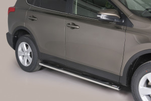 Side Bars | geschikt voor Toyota | RAV4 13-16 5d suv. / RAV4 16-18 5d suv. | rvs zilver Oval Grand Pedana RVS