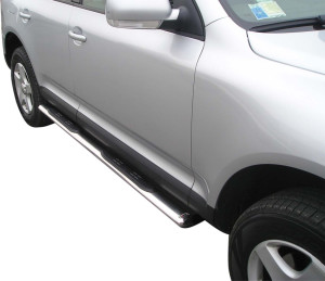 Side Bars | geschikt voor Volkswagen | Touareg 02-07 5d suv. / Touareg 07-10 5d suv. | rvs zilver Oval Grand Pedana RVS