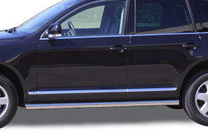 Side Bars | geschikt voor Volkswagen | Touareg 02-07 5d suv. / Touareg 07-10 5d suv. | rvs zilver Side Protection RVS