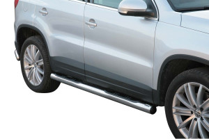 Side Bars | geschikt voor Volkswagen | Tiguan 07-11 5d suv. | rvs zilver Grand Pedana RVS