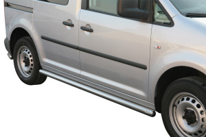 Side Bars | geschikt voor Volkswagen | Caddy Combi 04-10 4d mpv. / Caddy Combi 15- 5d mpv. | zwart Side Protection RVS