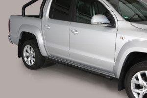 Side Bars | geschikt voor Volkswagen | Amarok Dubbele Cabine 11-16 4d pic. / Amarok Dubbele Cabine 16- 4d pic. | zwart Oval Grand Pedana RVS