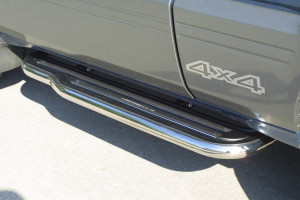 Side Bars | geschikt voor Nissan | Terrano 02-07 3d suv. / Terrano II 00-02 3d suv. | rvs zilver Pedana RVS