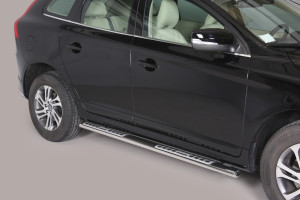 Side Bars | geschikt voor Volvo | XC60 08-13 5d suv. / XC60 13-17 5d suv. | rvs zilver Design Side Protection RVS