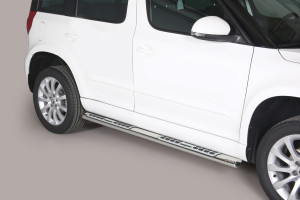 Side Bars | geschikt voor Skoda | Yeti 09-14 5d suv. / Yeti 14- 5d suv. / Yeti Outdoor 14- 5d suv. | rvs zilver Design Side Protection RVS