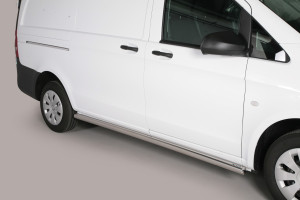 Side Bars | geschikt voor Mercedes-Benz | Vito Combi 10-14 4d bus. / Vito Tourer 14- 4d bus. | SWB | rvs zilver Side Protection RVS