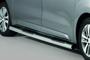 Side Bars | geschikt voor Peugeot | Expert 16- 4d bes. / Traveller 16- 4d bes. | MWB | rvs zilver Grand Pedana RVS