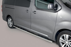 Side Bars | geschikt voor Peugeot | Expert 16- 4d bes. / Traveller 16- 4d bes. | MWB | rvs zilver Oval Grand Pedana RVS