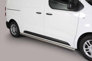 Side Bars | geschikt voor Peugeot | Expert 16- 4d bes. / Traveller 16- 4d bes. | MWB | rvs zilver Side Protection RVS