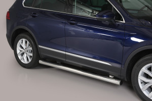 Side Bars | geschikt voor Volkswagen | Tiguan 16- 5d suv. | rvs zilver Grand Pedana RVS