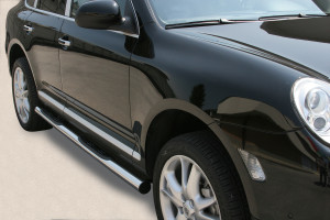 Side Bars | geschikt voor Porsche | Cayenne 02-07 5d suv. 955 / Cayenne 07-10 5d suv. 957 | rvs zilver Grand Pedana RVS