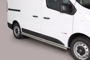 Side Bars | Fiat | Talento Combi 16- 4d bus. | RVS zwart Side Protection SWB