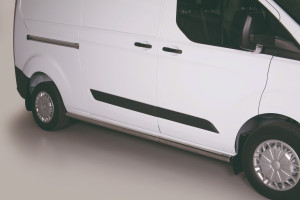 Side Bars | Ford | Transit Custom Kombi 12-18 4d bus. | RVS rvs zilver Side Protection Lange versie (L2)