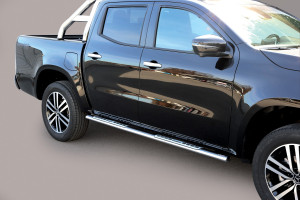 Side Bars | geschikt voor Mercedes-Benz | X-klasse 18- 4d pic. | RVS rvs zilver Design Side Protection