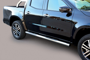 Side Bars | geschikt voor Mercedes-Benz | X-klasse 18- 4d pic. | RVS rvs zilver Grand Pedana