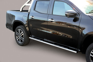 Side Bars | geschikt voor Mercedes-Benz | X-klasse 18- 4d pic. | RVS rvs zilver Oval Grand Pedana