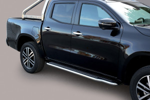 Side Bars | geschikt voor Mercedes-Benz | X-klasse 18- 4d pic. | RVS rvs zilver Pedana
