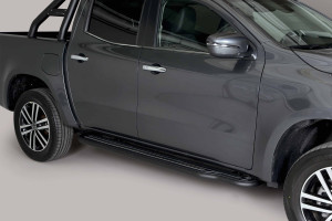 Side Bars | geschikt voor Mercedes-Benz | X-klasse 18- 4d pic. | RVS zwart Pedana