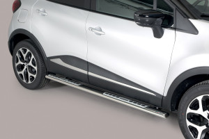 Side Bars | Renault | Captur 13-17 5d suv. / Captur 17- 5d suv. | rvs zilver Design Side Protection RVS
