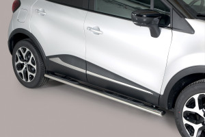 Side Bars | Renault | Captur 13-17 5d suv. / Captur 17- 5d suv. | rvs zilver Oval Grand Pedana RVS