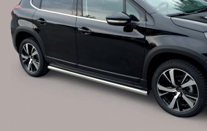Side Bars | geschikt voor Peugeot | 2008 16- 5d suv. | RVS zwart Side Protection