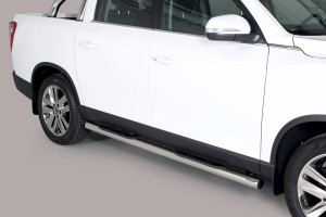 Side Bars | geschikt voor Ssangyong | Musso 18- 4d pic. | RVS rvs zilver Grand Pedana