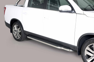 Side Bars | geschikt voor Ssangyong | Musso 18- 4d pic. | RVS rvs zilver Pedana
