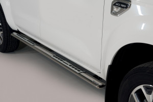 Side Bars | Renault | Alaskan 18- 4d pic. | RVS rvs zilver Design Side Protection D.C.