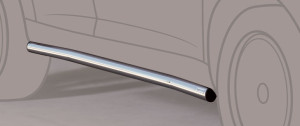 Side Bars | geschikt voor Mitsubishi | Pajero Pinin Long Body 01-05 5d suv. | zwart Side Protection RVS