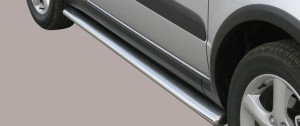 Side Bars | geschikt voor Suzuki | SX4 06-10 5d suv. | rvs zilver Oval Side Protection RVS