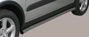 Side Bars | geschikt voor Suzuki | SX4 06-10 5d suv. | zwart Oval Side Protection RVS