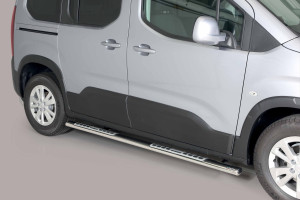 Side Bars | geschikt voor Peugeot | Rifter 18- 5d mpv. | MWB | rvs zilver Design Side Protection RVS