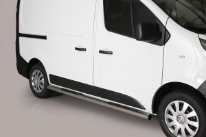Side Bars | geschikt voor Nissan | NV300 17- 4d bes. | SWB | zwart Oval Side Protection RVS