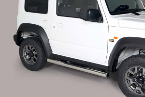 Side Bars | geschikt voor Suzuki | Jimny 18- 3d suv. | rvs zilver Grand Pedana RVS