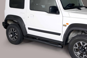 Side Bars | geschikt voor Suzuki | Jimny 18- 3d suv. | zwart Grand Pedana RVS