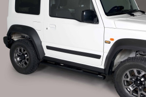 Side Bars | geschikt voor Suzuki | Jimny 18- 3d suv. | zwart Oval Grand Pedana RVS