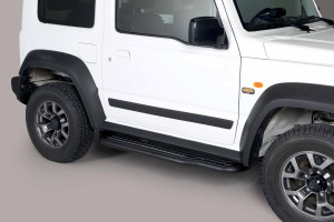 Side Bars | geschikt voor Suzuki | Jimny 18- 3d suv. | zwart Pedana RVS