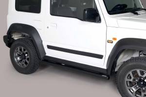 Side Bars | geschikt voor Suzuki | Jimny 18- 3d suv. | zwart Side Protection RVS