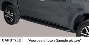 Side Bars | Ford | Transit Courier 18- 4d bes. | zwart Side Protections RVS