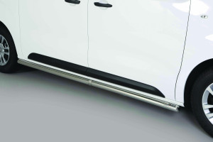 Side Bars | geschikt voor Peugeot | Expert 16- 4d bes. / Traveller 16- 4d bes. | LWB | rvs zilver Side Protection RVS