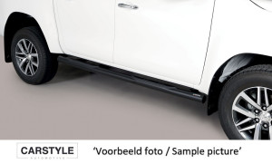 Side Bars | geschikt voor Peugeot | Expert 16- 4d bes. / Traveller 16- 4d bes. | LWB | zwart Grand Pedana RVS