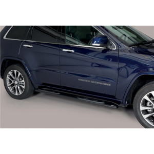 Side Bars | geschikt voor Jeep | Grand Cherokee 13- 5d suv. | zwart Oval Grand Pedana RVS