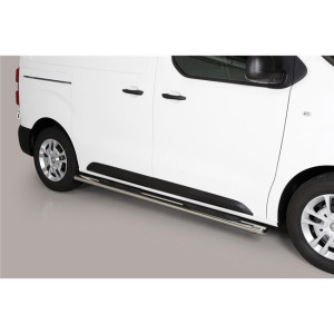 Side Bars | geschikt voor Peugeot | Expert 16- 4d bes. / Traveller 16- 4d bes. | SWB | RVS Oval Grand Pedana rvs zilver
